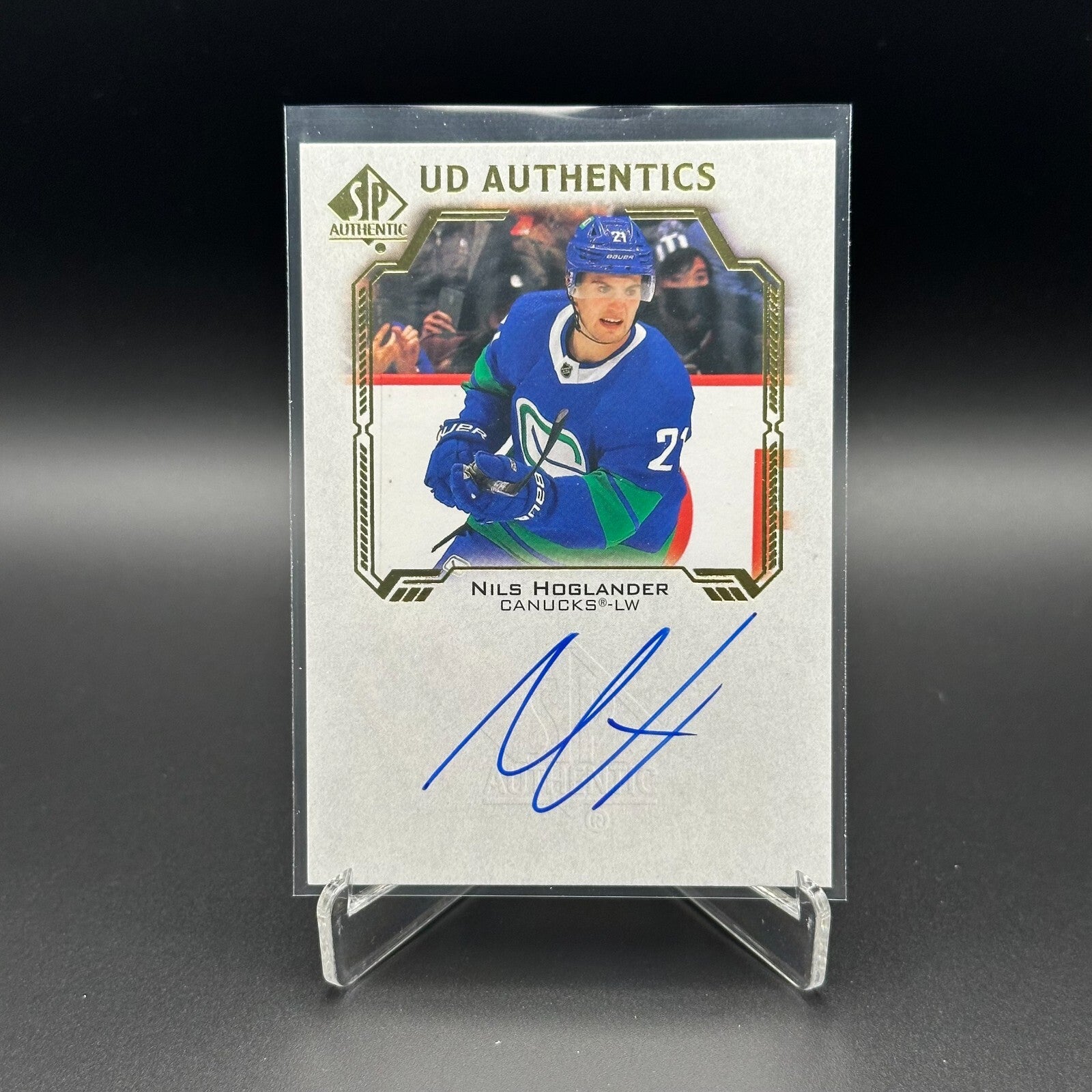 2021-22 UD SP Authentic NILS HOGLANDER #UDA-NH UD Authentics AUTO
