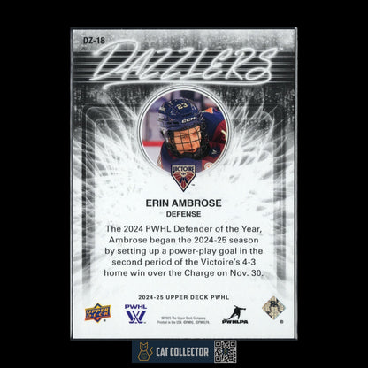 2024-25 UD PWHL ERIN AMBROSE #DZ-18 Dazzlers Blue - Montreal Victoire