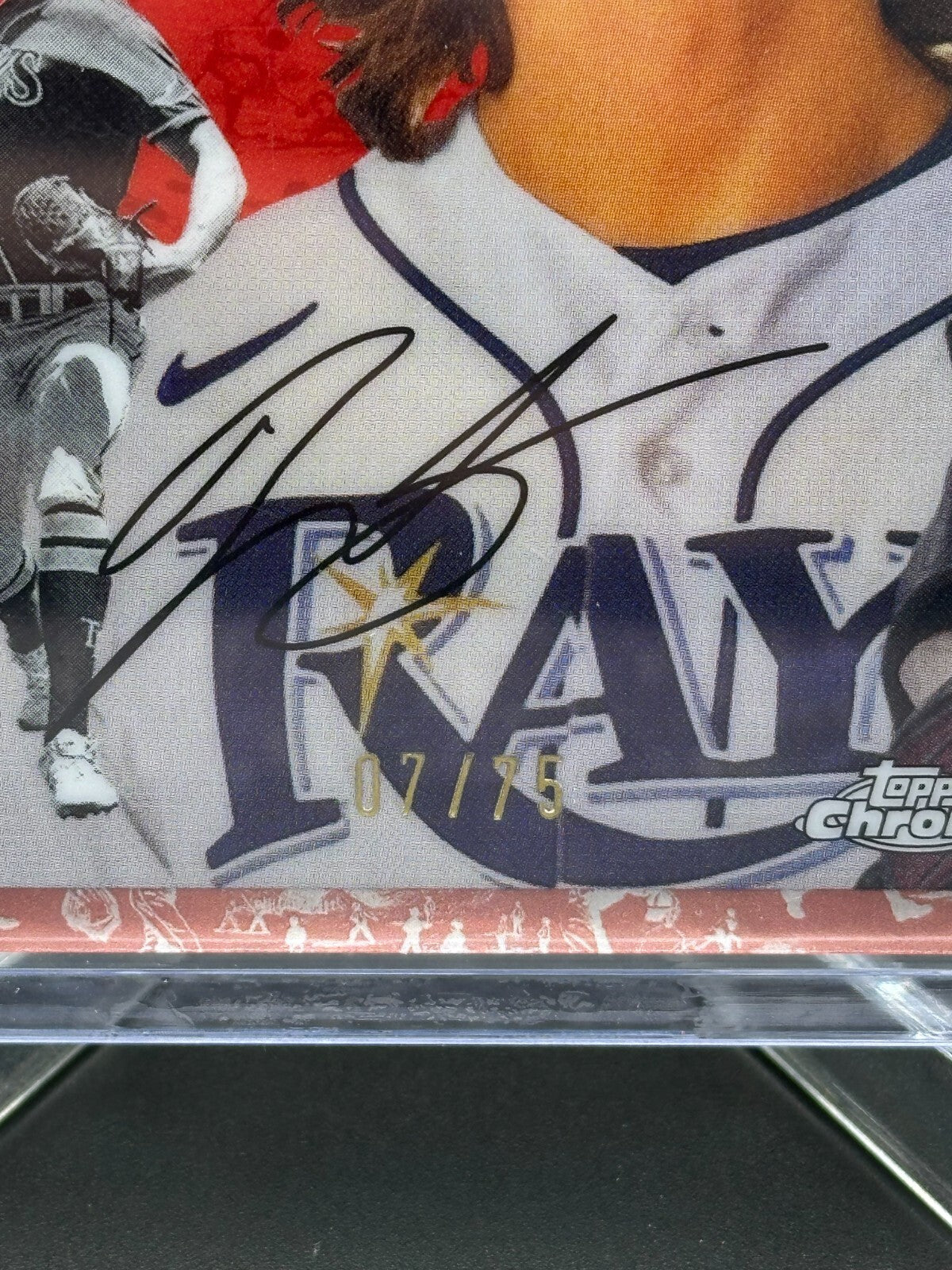 2023 Topps Chrome Platinum TYLER GLASNOW #338 Toile Cream/RoseGold Refractor /75