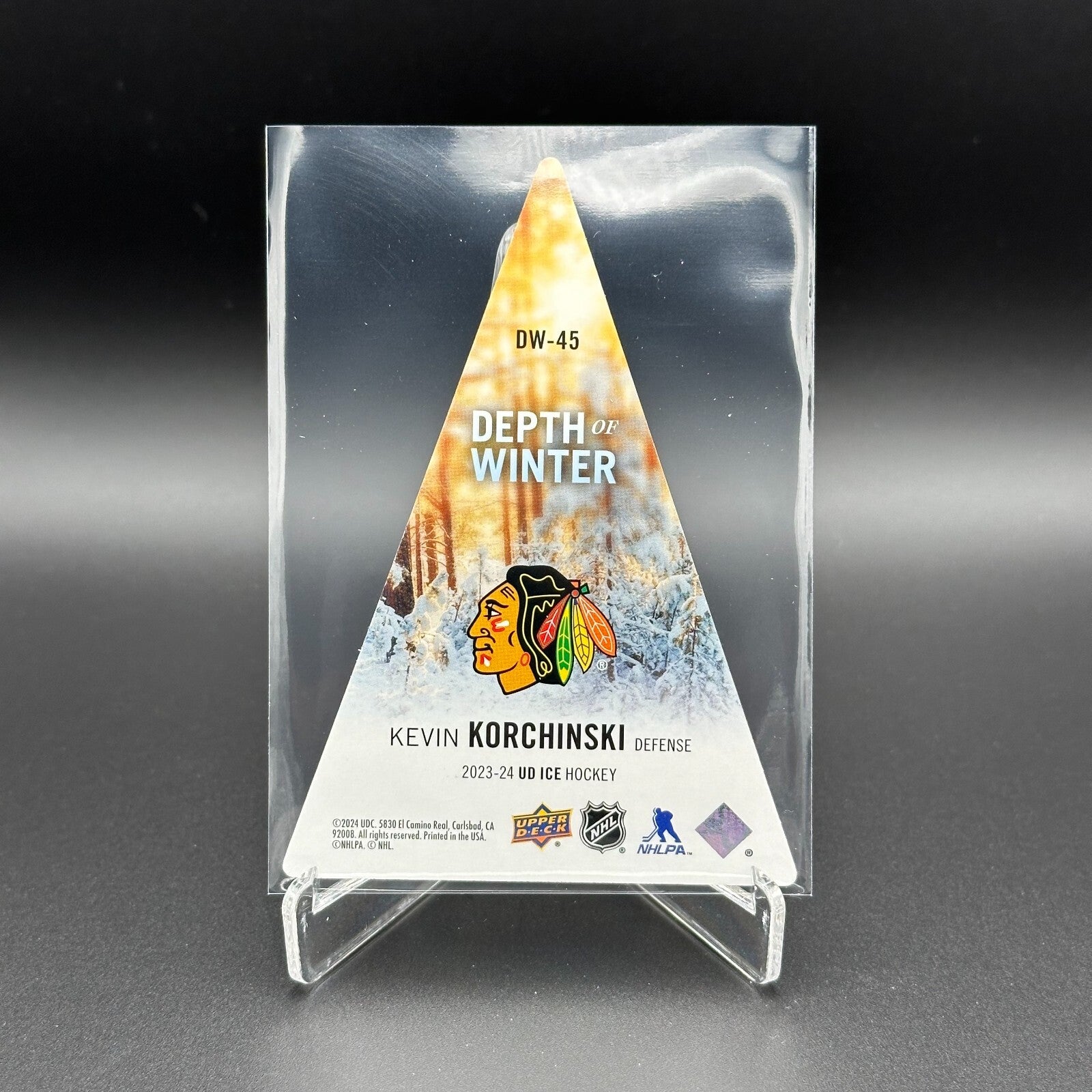 2023-24 UD Ice KEVIN KORCHINSKI #DW-45 Depth of Winter Rookie RC