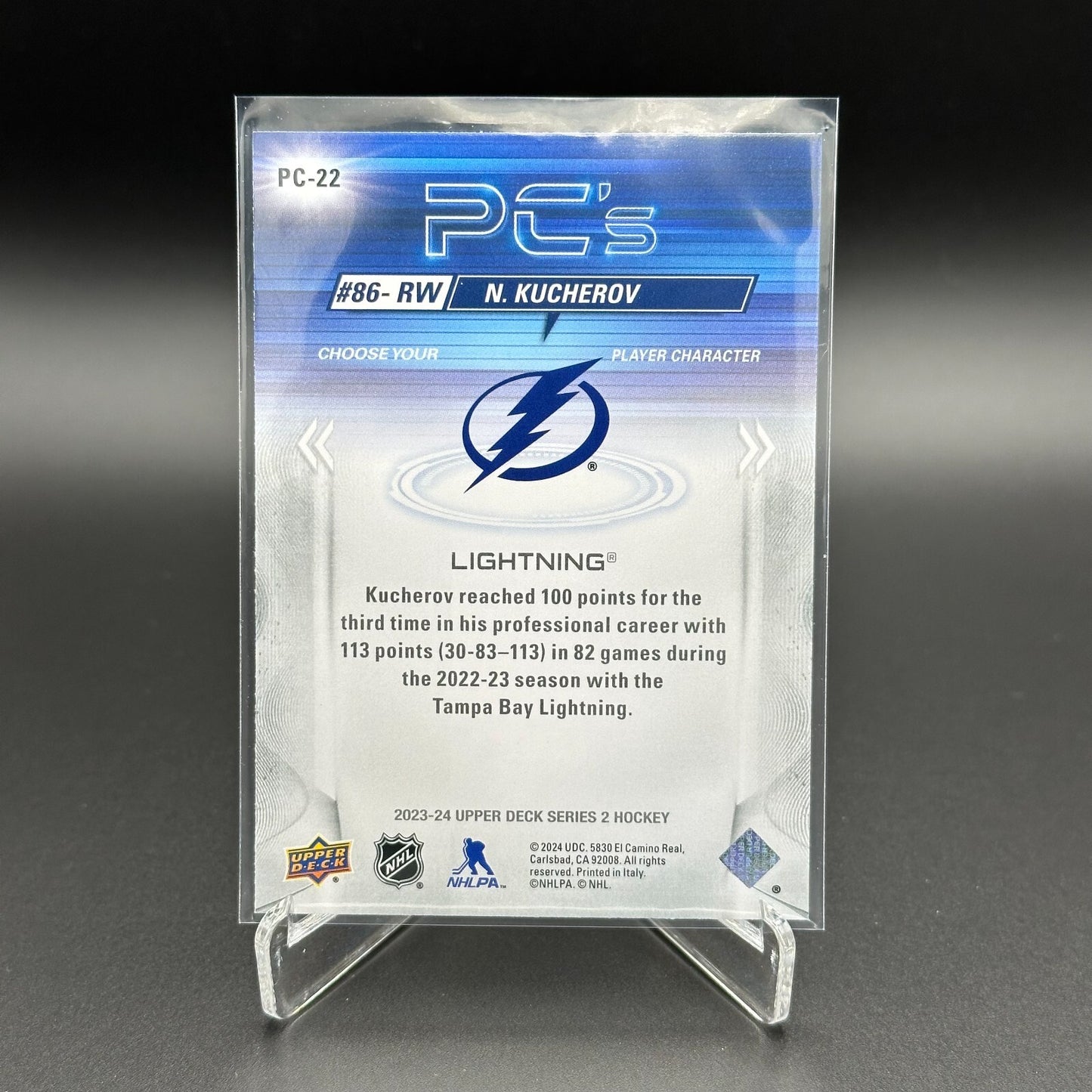 2023-24 UD Series 2 NIKITA KUCHEROV #PC-22 PC's - Tampa Bay Lightning