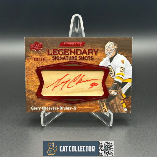 2023-24 UD Engrained GERRY CHEEVERS #LSS-GC Legendary Signature Shots 08/10