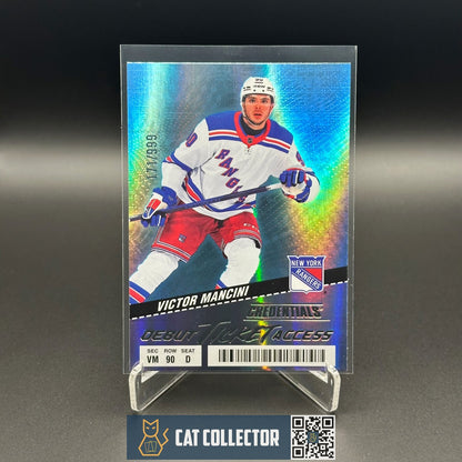 2024-25 UD Credentials VICTOR MANCINI #108 Debut Ticket Access /999 Rookie RC