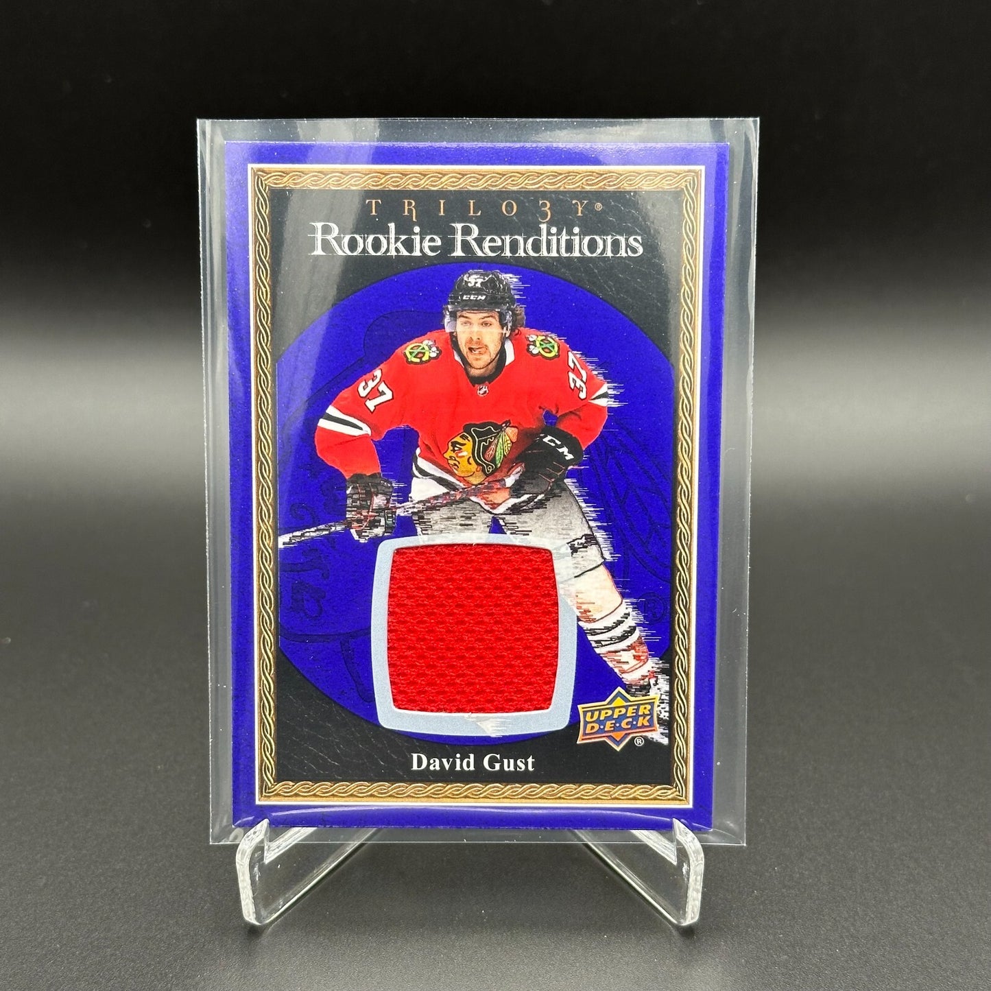 2023-24 UD Trilogy DAVID GUST #RR-9 Rookie Renditions Jersey Chicago Blackhawks