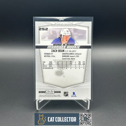 2024-25 O-Pee-Chee Platinum ZACH DEAN #252 Marquee Rookie RC