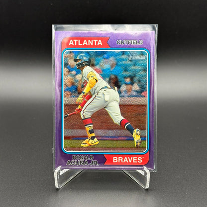 2023 Topps Heritage RONALD ACUNA JR. #183 Chrome Purple Refractor Atlanta Braves