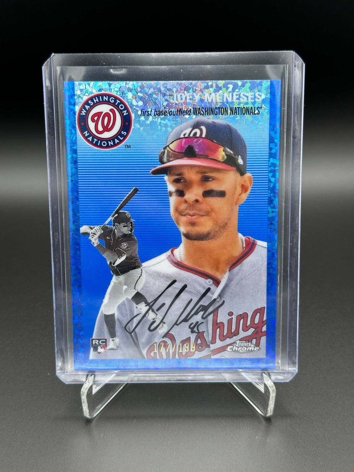 2023 Topps Chrome Platinum JOEY MENESES #64 RC Blue Mini-Diamond Refractor /199