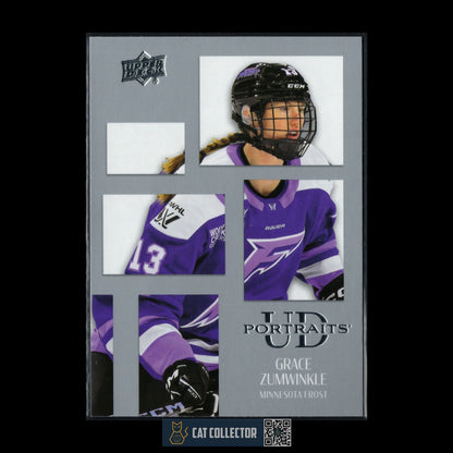 2024-25 Upper Deck PWHL GRACE ZUMWINKLE #UDP-4 UD Portraits - Minnesota Frost