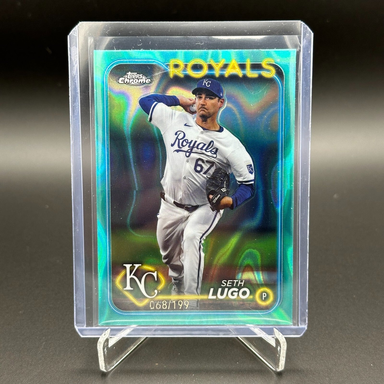 2024 Topps Chrome SETH LUGO #181 Aqua Refractor 68/199 - Kansas City Royals