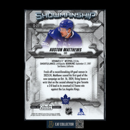 2024-25 O-Pee-Chee Platinum AUSTON MATTHEWS #S-21 Showmanship