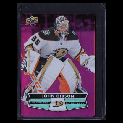 2021-22 UD Tim Hortons JOHN GIBSON #DC-10 Red Die-Cut - Anaheim Ducks