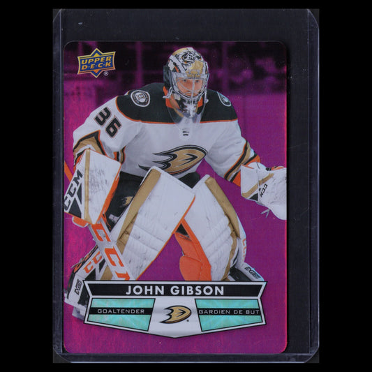 2021-22 UD Tim Hortons JOHN GIBSON #DC-10 Red Die-Cut - Anaheim Ducks