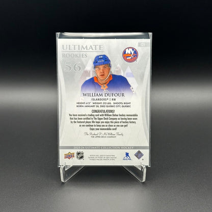 2023-24 UD Ultimate Collection WILLIAM DUFOUR #121 Rookies Jersey RC /599