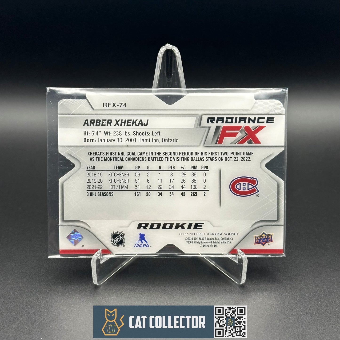 2022-23 UD SPx ARBER XHEKAJ #RFX-74 Radiance FX Blue Rookie RC /399