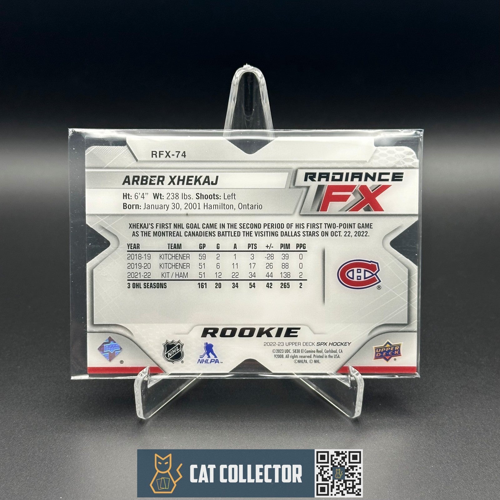 2022-23 UD SPx ARBER XHEKAJ #RFX-74 Radiance FX Blue Rookie RC /399