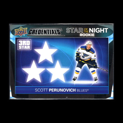 2021-22 UD Credentials SCOTT PERUNOVICH #3SR-3 Third Star of the Night RC