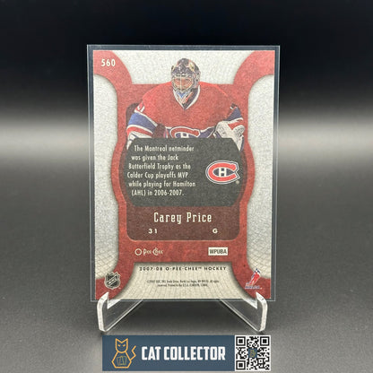 2007-08 O-Pee-Chee Hockey CAREY PRICE #560 Marquee Rookie RC Montreal Canadiens