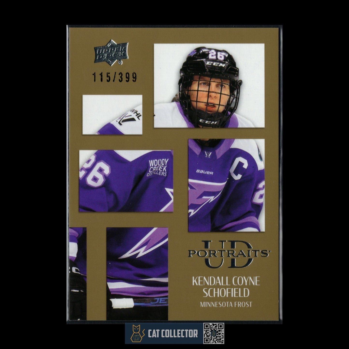 2024-25 UD PWHL KENDALL COYNE SCHOFIELD #UDP-2 UD Portraits Gold /399