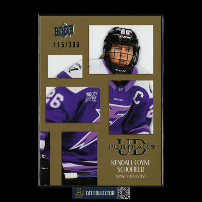 2024-25 UD PWHL KENDALL COYNE SCHOFIELD #UDP-2 UD Portraits Gold /399