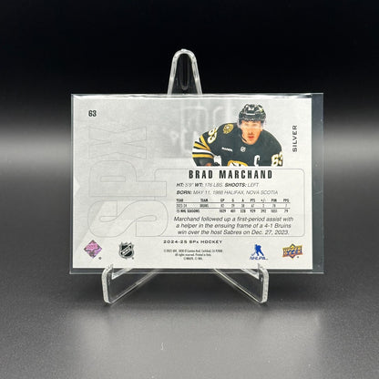 2024-25 Upper Deck SPx BRAD MARCHAND #63 Silver - Boston Bruins