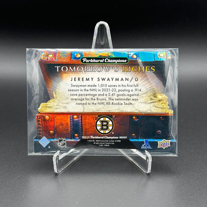 2022-23 UD Parkhurst Champions JEREMY SWAYMAN #TR-3 Tomorrow's Riches Rookie RC