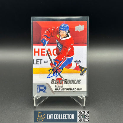 2020-21 UD AHL RAFAEL HARVEY-PINARD #180 Star Rookie RC AUTO Montreal Canadiens
