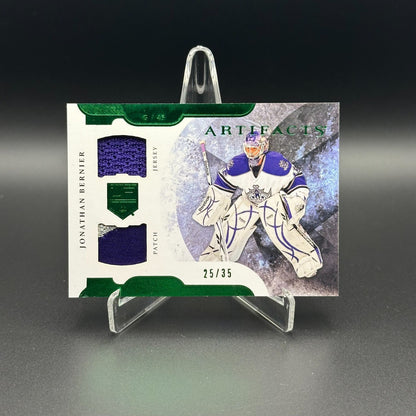 2011-12 UD Artifacts JONATHAN BERNIER #45 Horizontal Emerald Patch Jersey /35