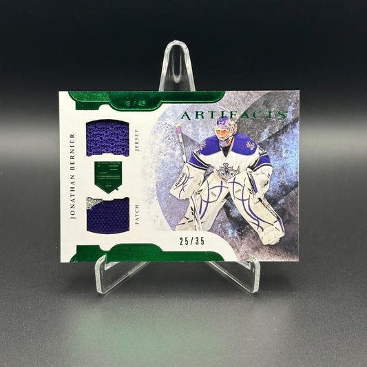 2011-12 UD Artifacts JONATHAN BERNIER #45 Horizontal Emerald Patch Jersey /35