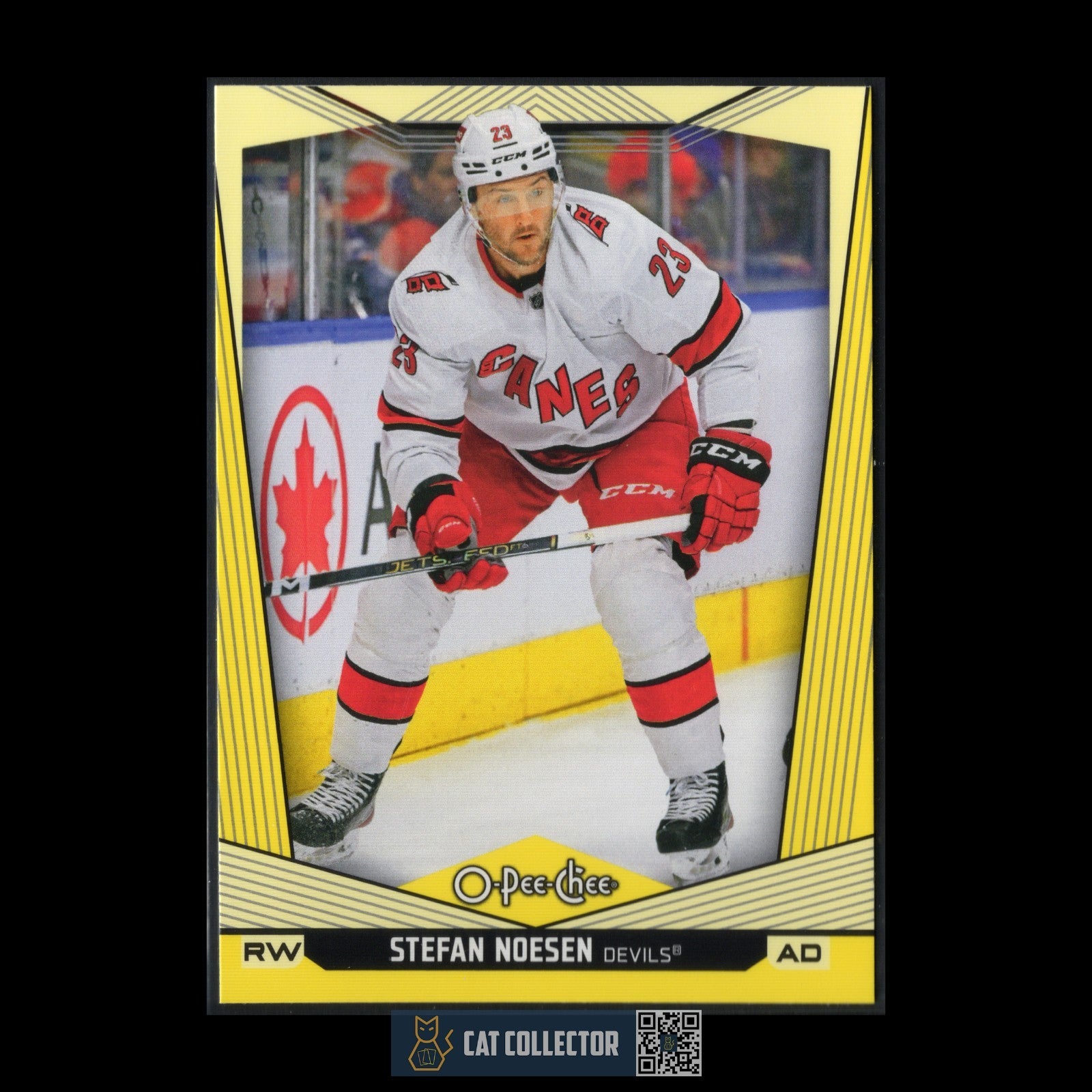 2024-25 O-Pee-Chee STEFAN NOESEN #247 Yellow border - Carolina Hurricanes