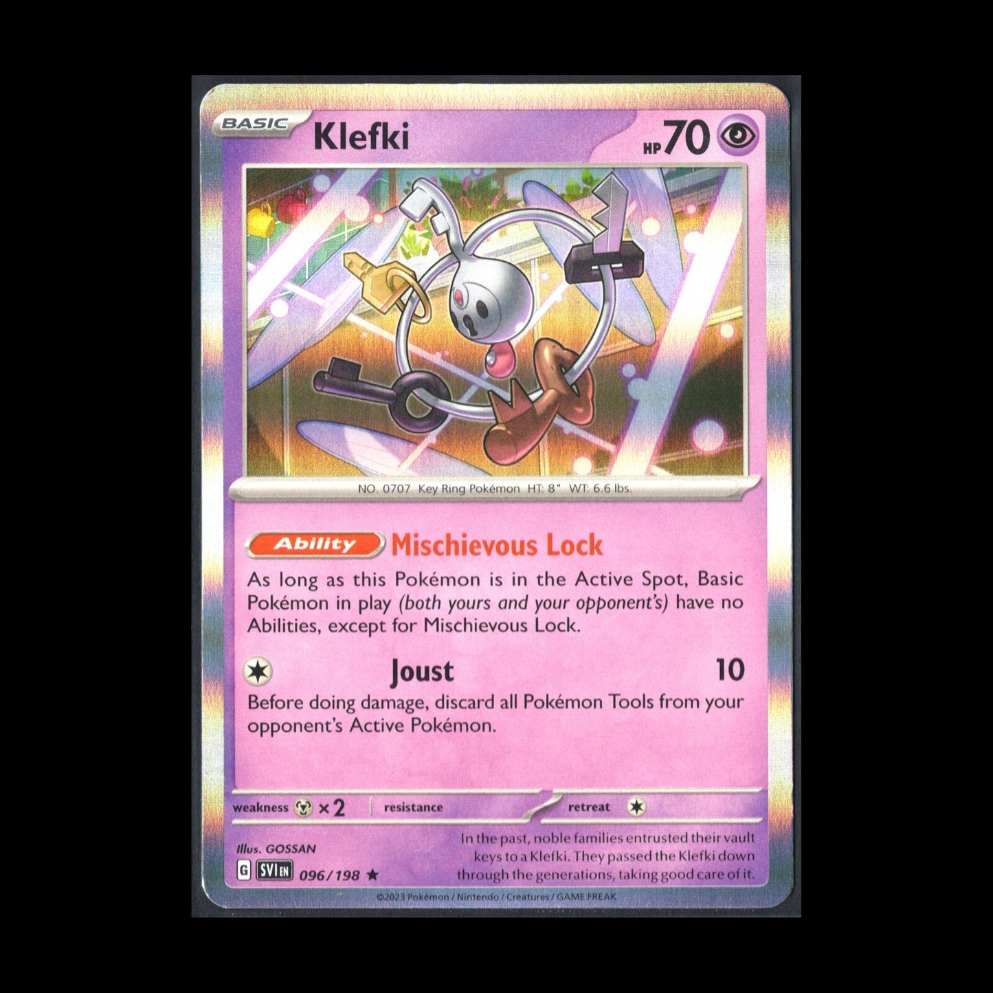 2024 Pokemon TCG Scarlet & Violet KLEFKI #96/198 Holo
