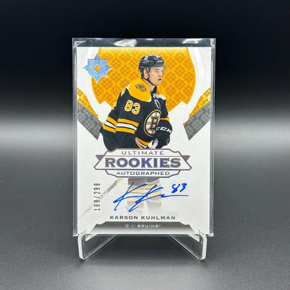 2019-20 UD Ultimate Collection KARSON KUHLMAN #130 Rookies Autographed /299