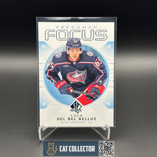 2024-25 UD SP Authentic LUCA DEL BEL BELLUZ #FF-40 Freshman Focus Blue Rookie RC