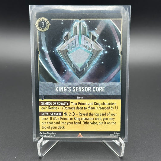 2024 Lorcana Azurite Sea KING'S SENSOR CORE #200 Rare Cold Foil