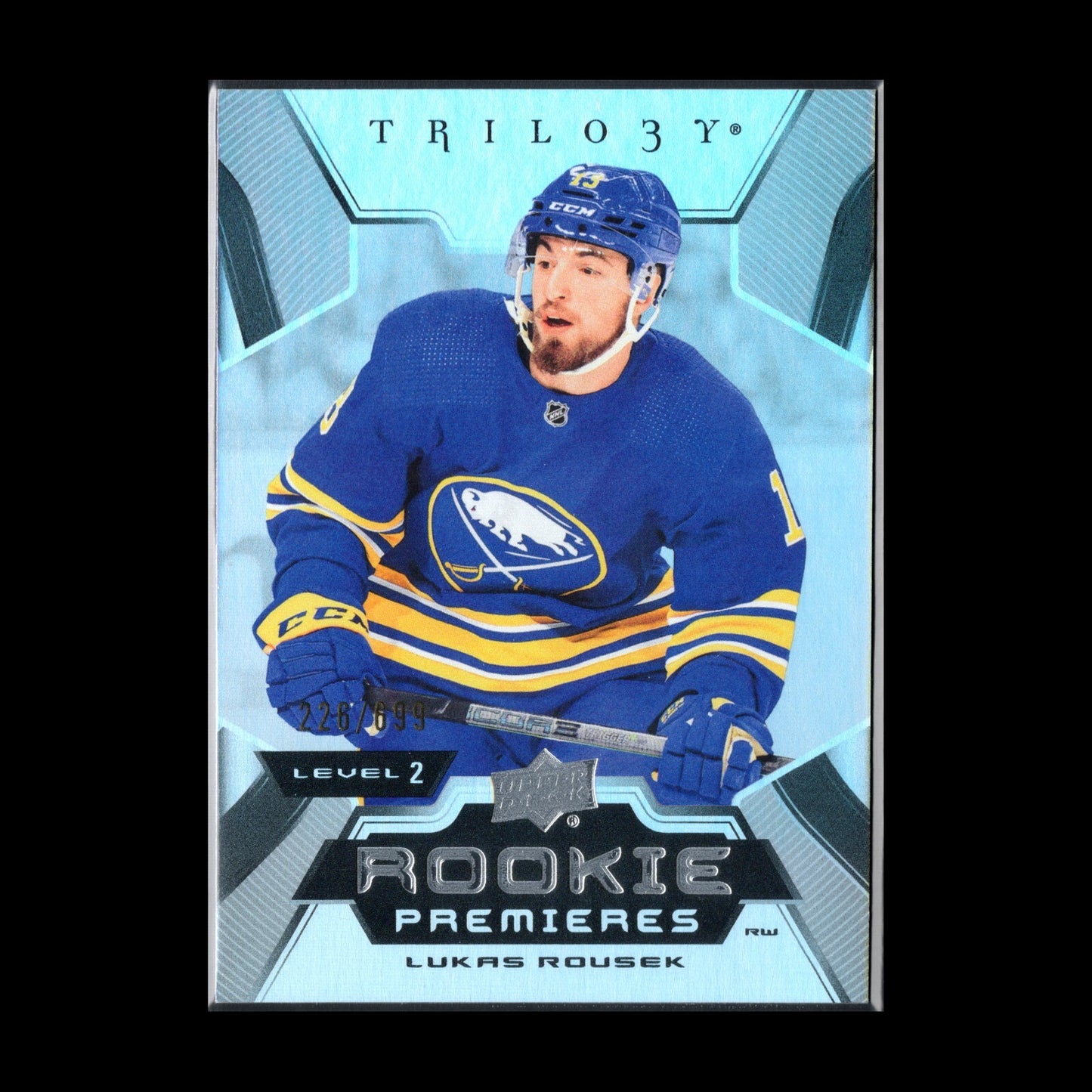 2023-24 UD Trilogy LUKAS ROUSEK #188 Rookie Premieres Level 2 RC /699