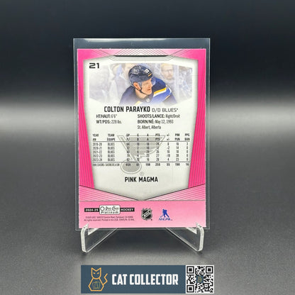2024-25 O-Pee-Chee Platinum COLTON PARAYKO #21 Pink Magma