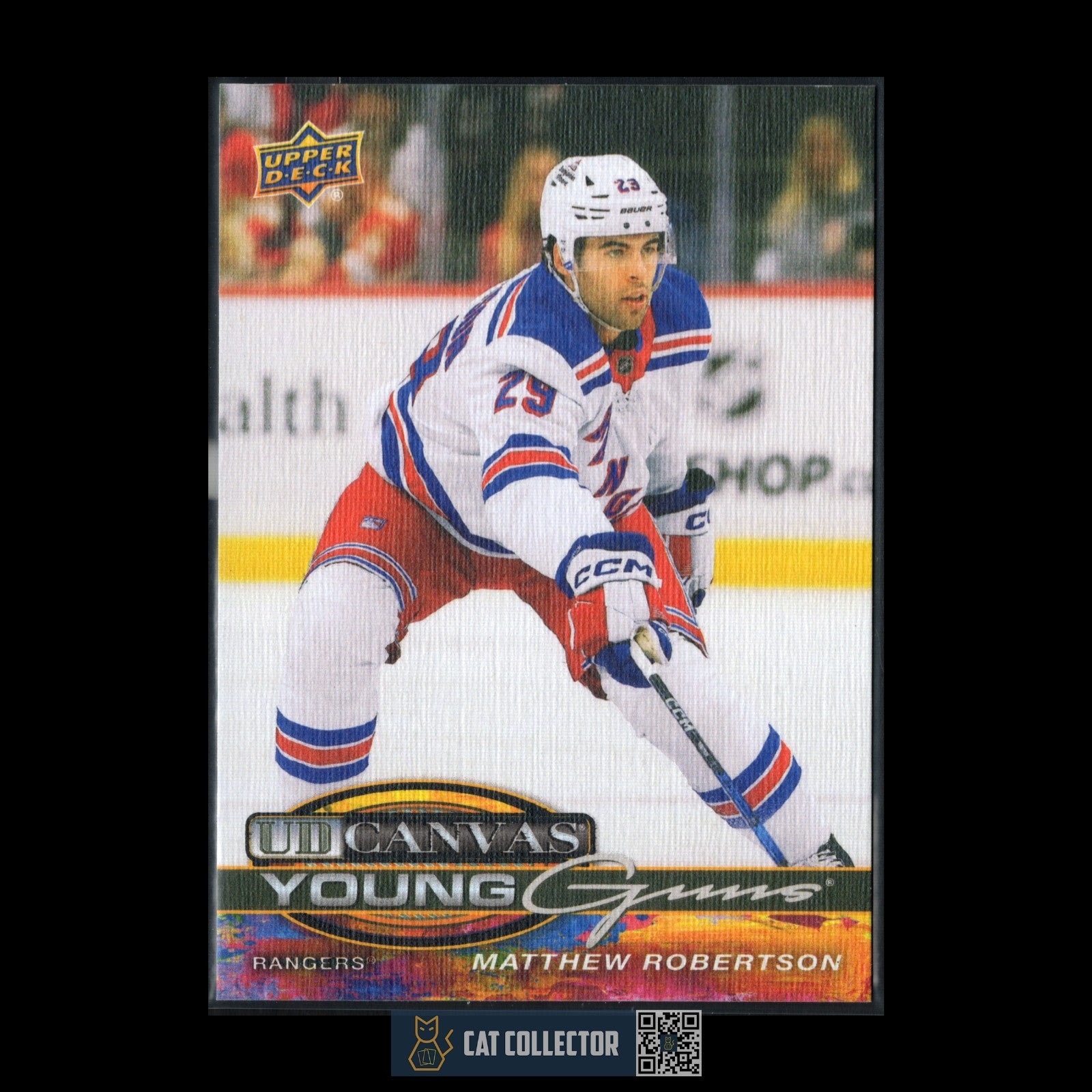 2025-26 UD Series 1 MATTHEW ROBERTSON #C-108 UD Canvas Young Guns Rookie RC
