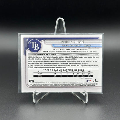 2024 Topps Bowman CURTIS MEAD #28 Prospect RC - Tampa Bay Rays