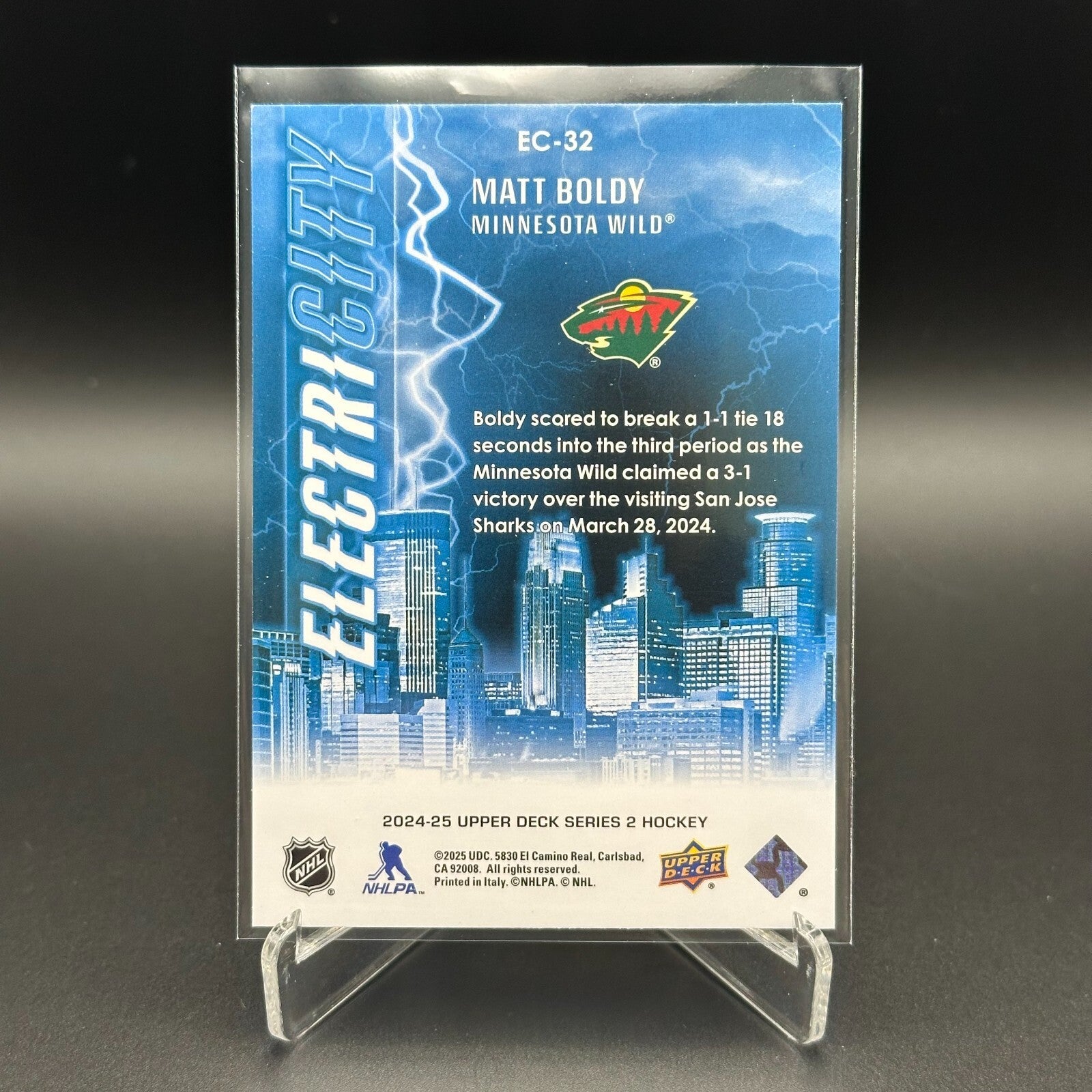2024-25 UD Series 2 MATT BOLDY #EC-32 ElectriCITY
