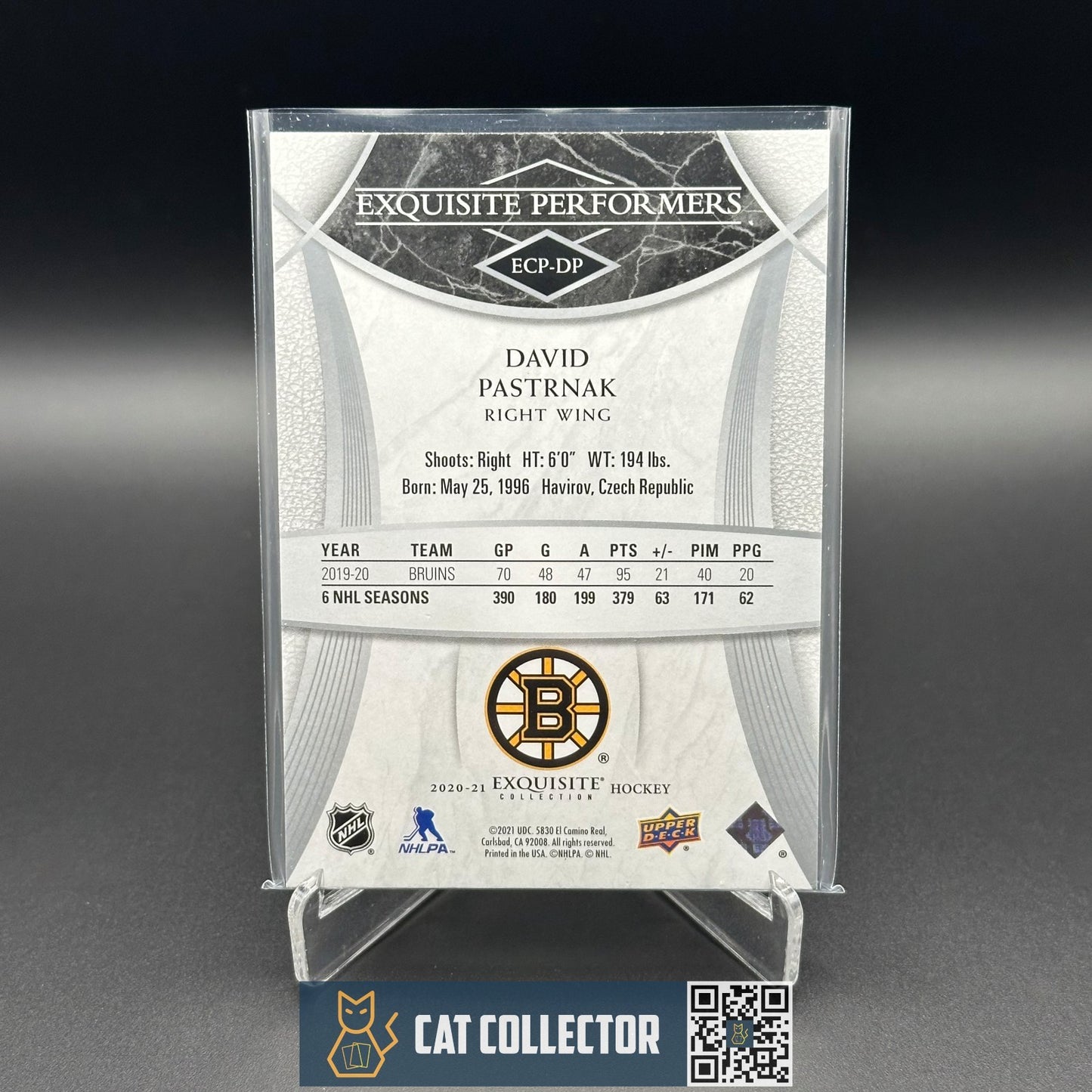 2020-21 UD Exquisite Collection DAVID PASTRNAK #ECP-DP Exquisite Performers /199