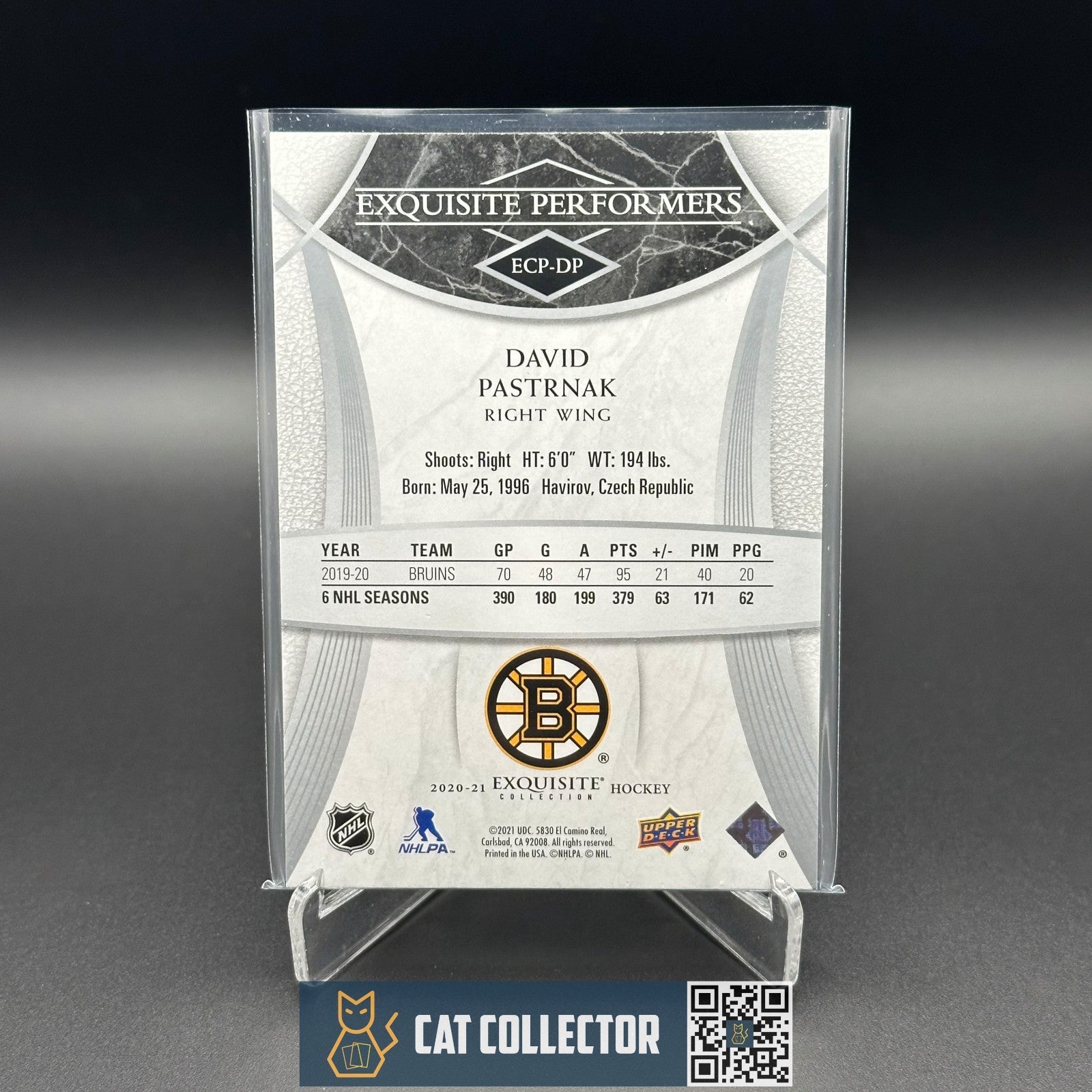 2020-21 UD Exquisite Collection DAVID PASTRNAK #ECP-DP Exquisite Performers /199