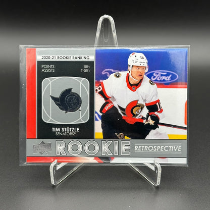 2021-22 UD Series 1 TIM STUTZLE #RR-17 Rookie Retrospective RC - Ottawa Senators
