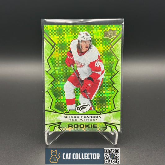 2022-23 UD Ice CHASE PEARSON #130 Green Rookie RC - Detroit Red Wings