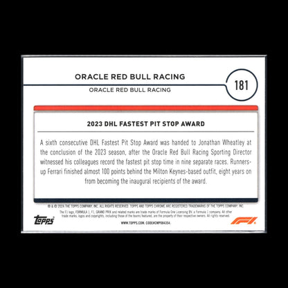 2024 Topps F1 ORACLE RED BULL RACING #181 Mini Diamonds Refractors 270/299