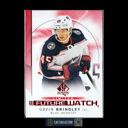 2024-25 UD SP Authentic GAVIN BRINDLEY #111 Future Watch Limited Red RC