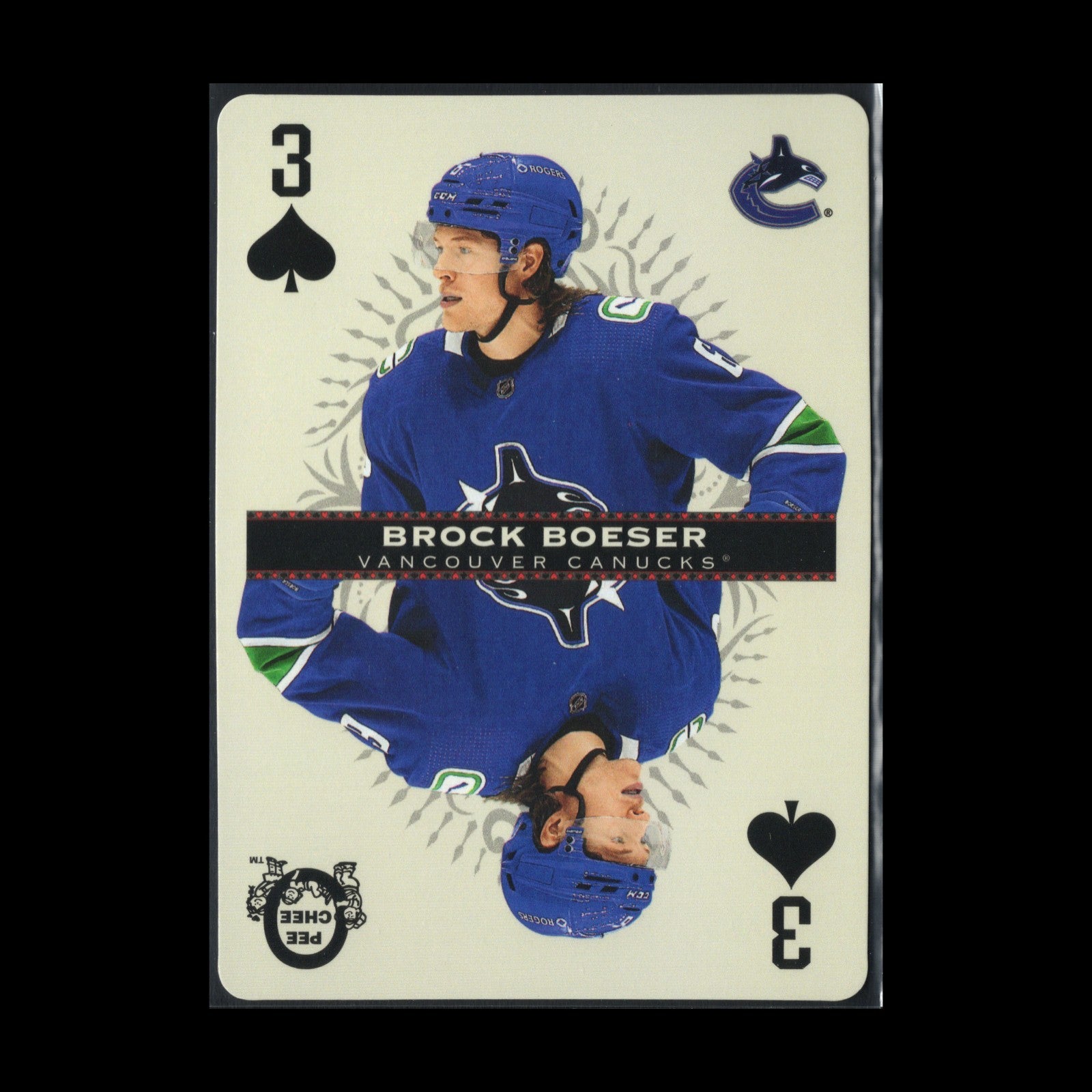 2021-22 O-Pee-Chee BROCK BOESER #3-SPADES Playing Cards - Vancouver Canucks