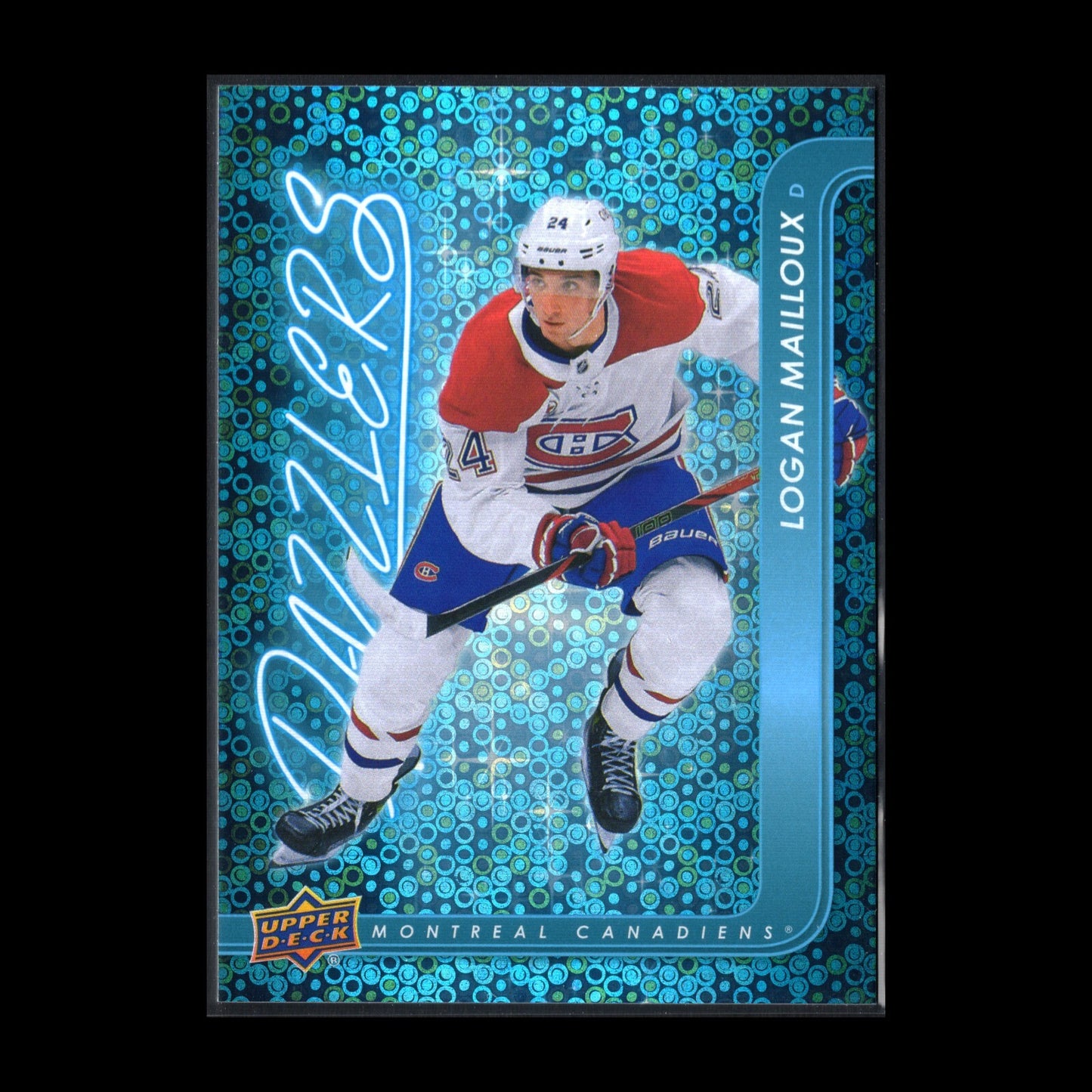 2024-25 UD Series 2 LOGAN MAILLOUX #DZ-69 Dazzlers Blue RC - Montreal Canadiens