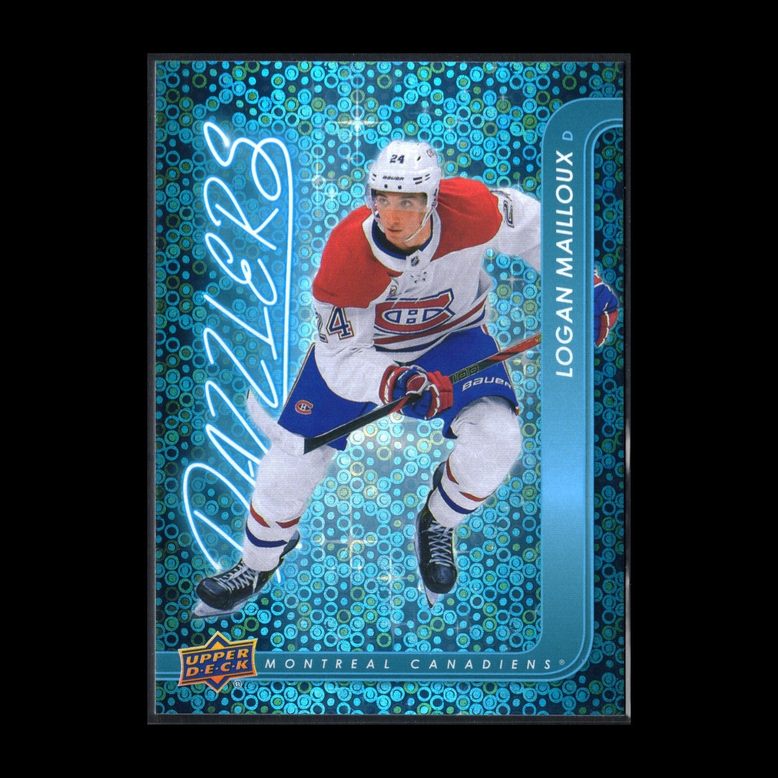 2024-25 UD Series 2 LOGAN MAILLOUX #DZ-69 Dazzlers Blue RC - Montreal Canadiens