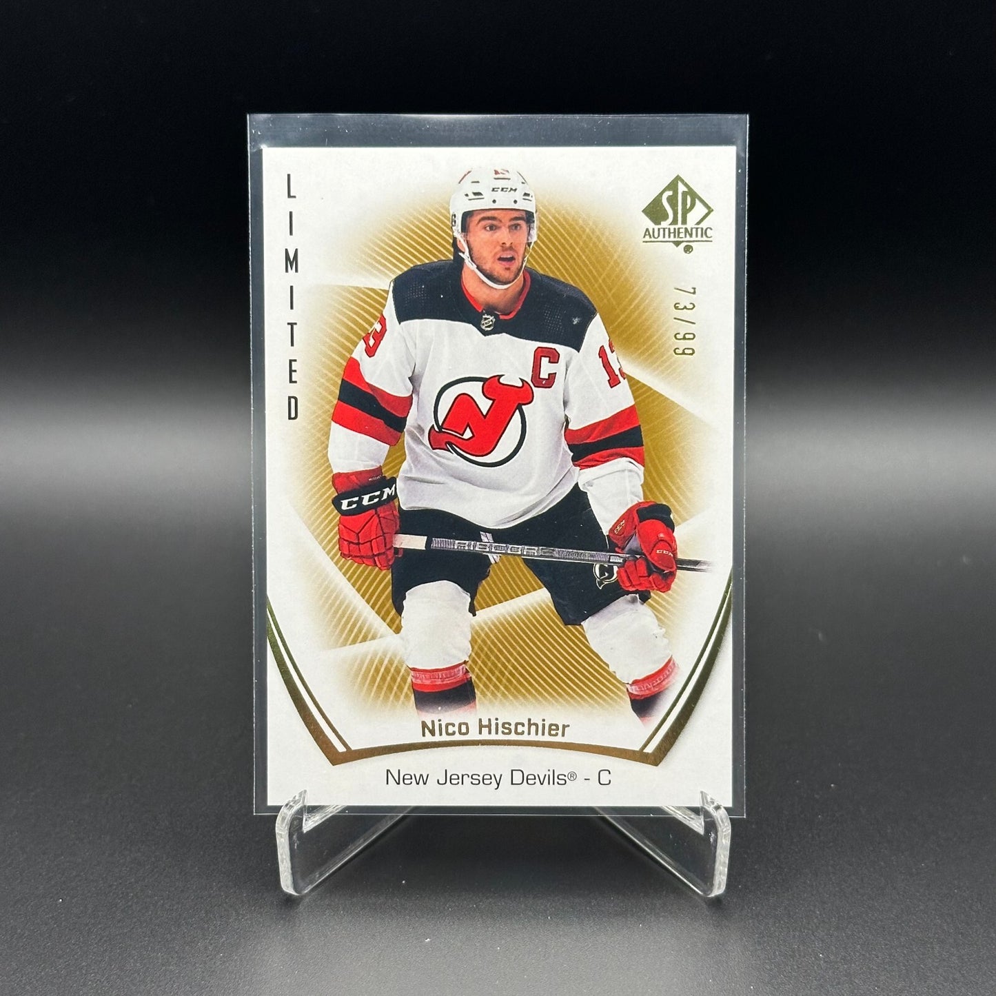 2021-22 UD SP Authentic NICO HISCHIER #39 Limited Gold /99 - New Jersey Devils