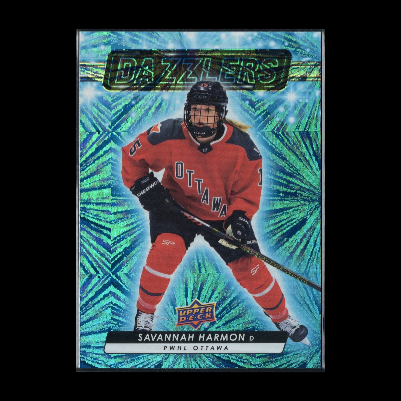 2024-25 UD PWHL SAVANNAH HARMON #DZ-14 Dazzlers Blue - 1st EDITION!