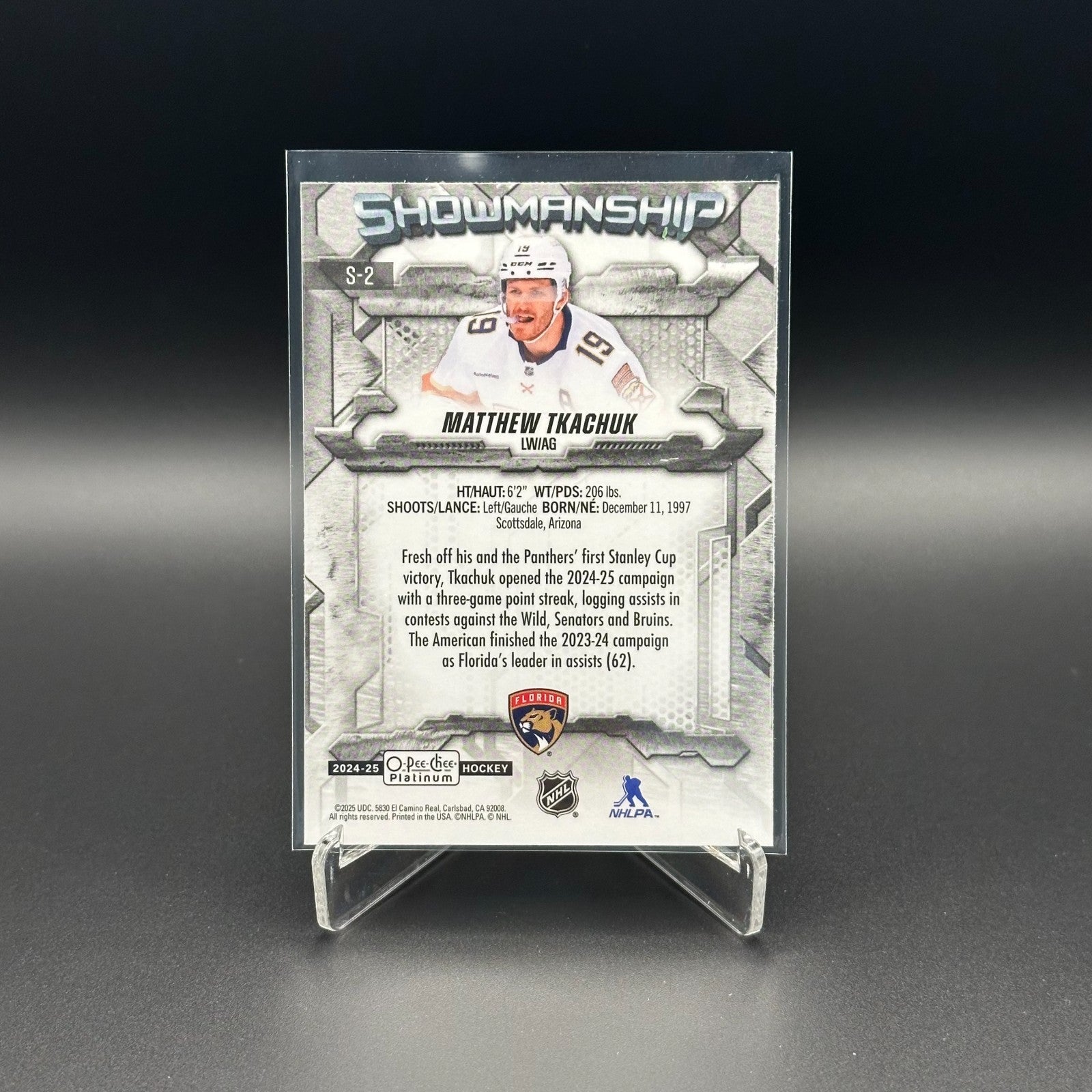 2024-25 O-Pee-Chee Platinum MATTHEW TKACHUK #S-2 Showmanship
